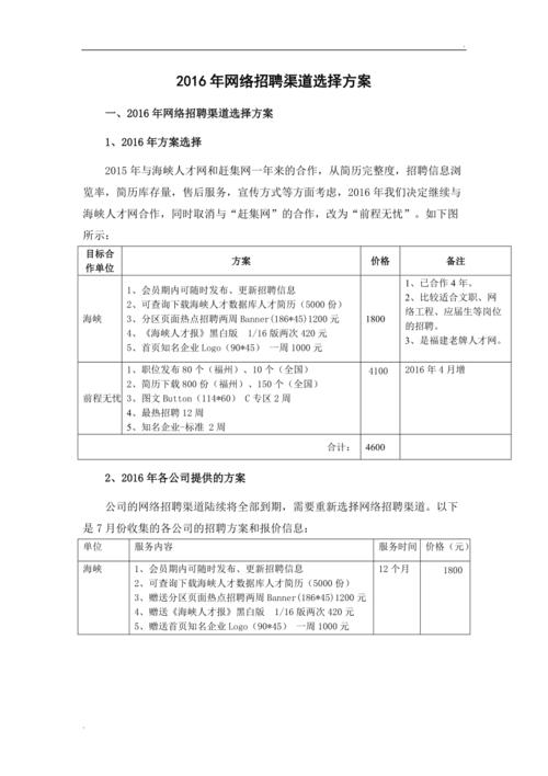 方案选择