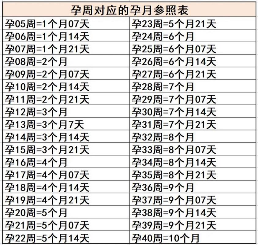 孕周计算