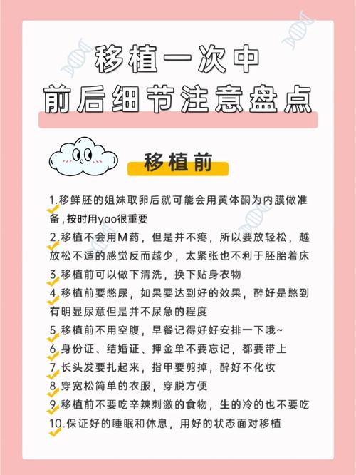试管婴儿、移植症状、注意事项