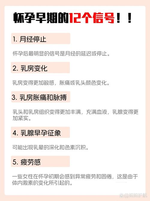 早期怀孕信号