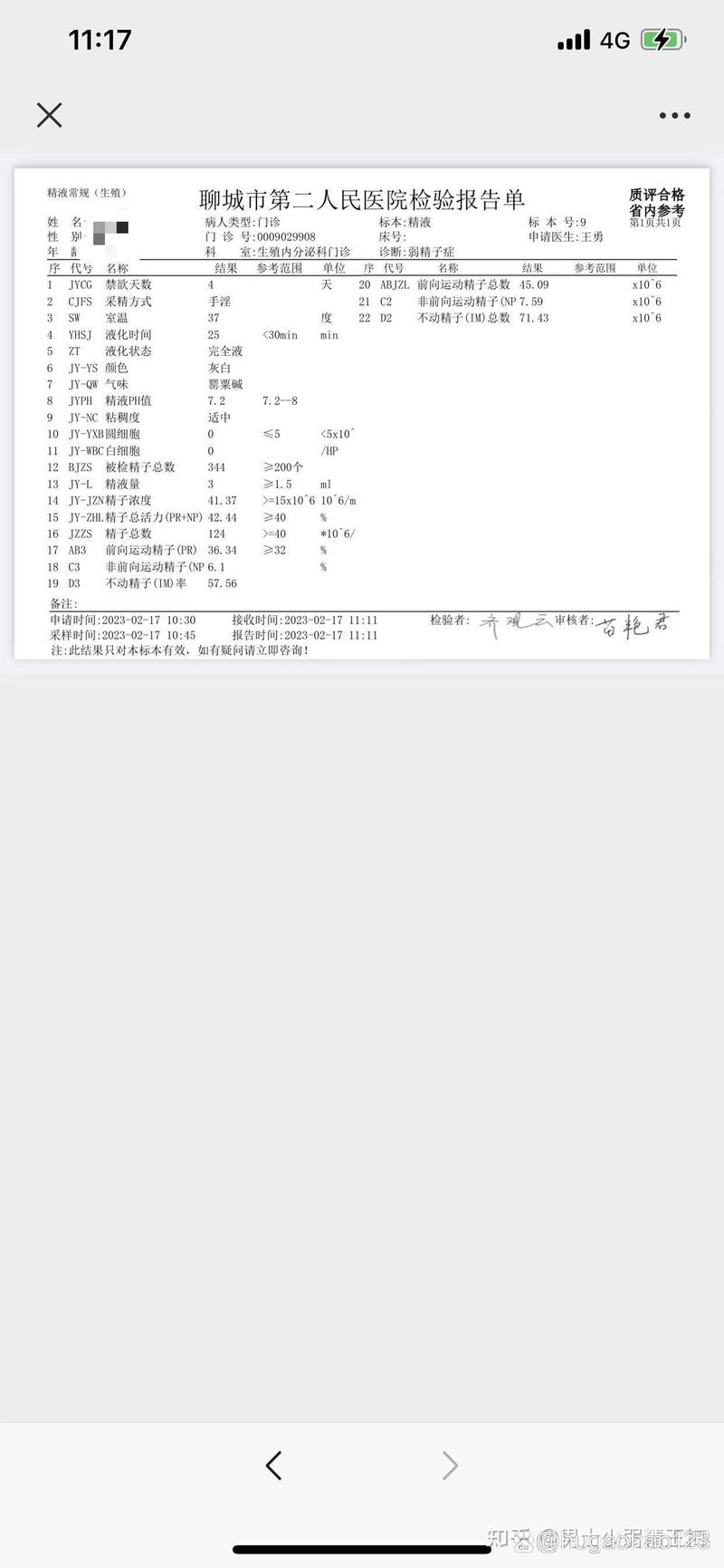 精子获取成功率