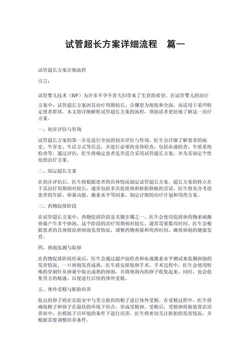  试管改良超长方案