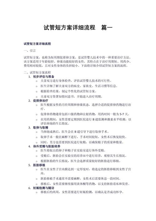  短方案流程