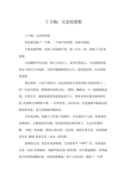  父亲梦想
