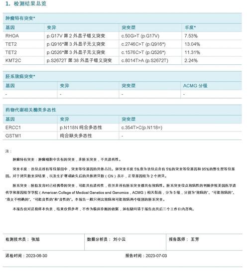 NGS报告