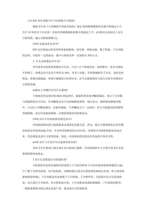 试管婴儿常见问题