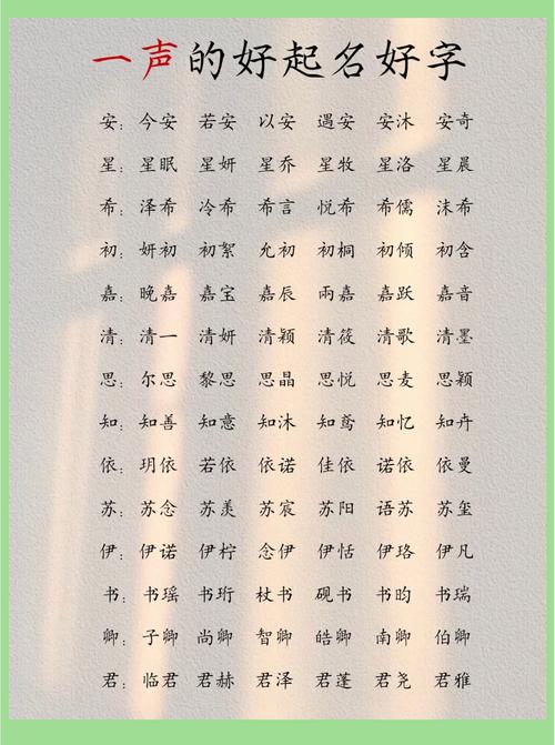  小名选择