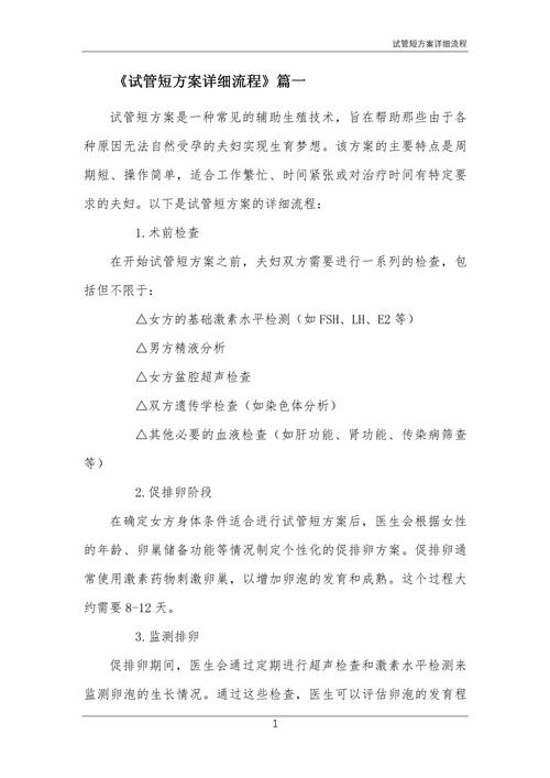  试管改良短方案