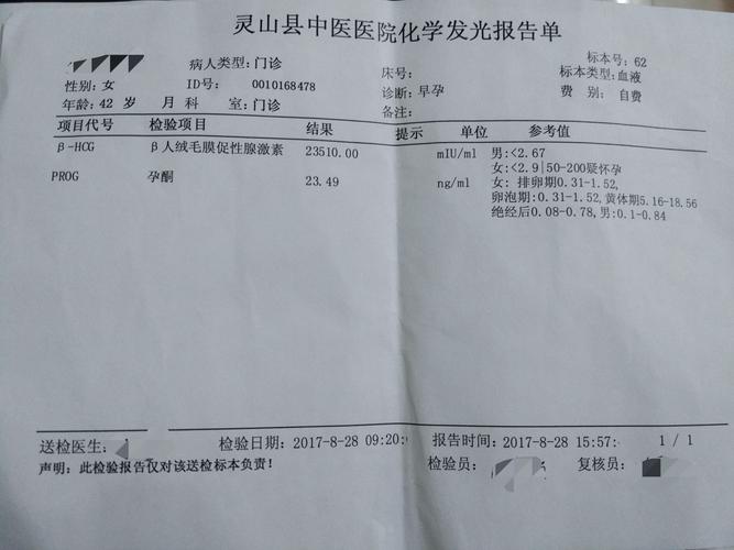 50天HCG检测