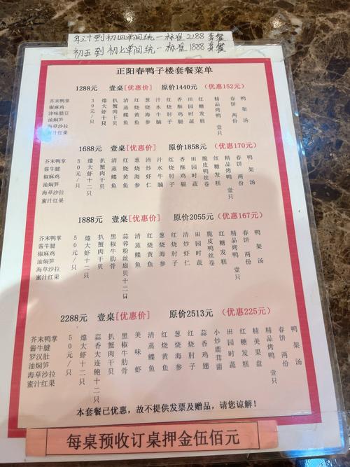  全套餐价格