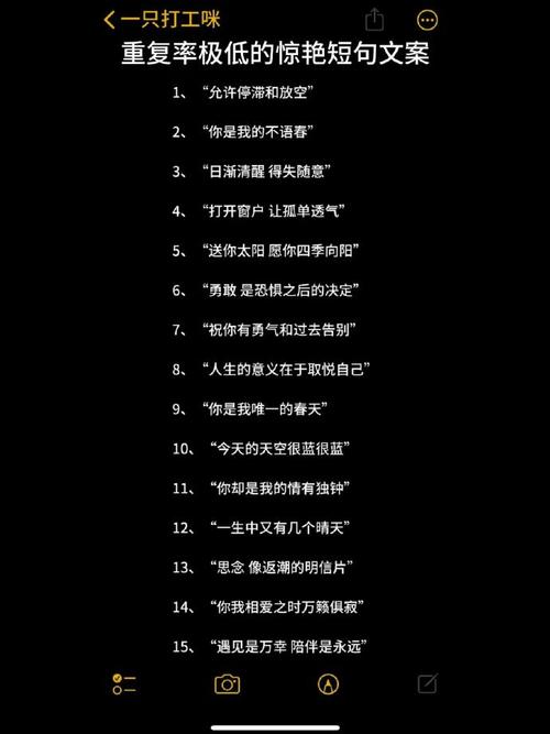 筛选出一个完整且不重复的文案