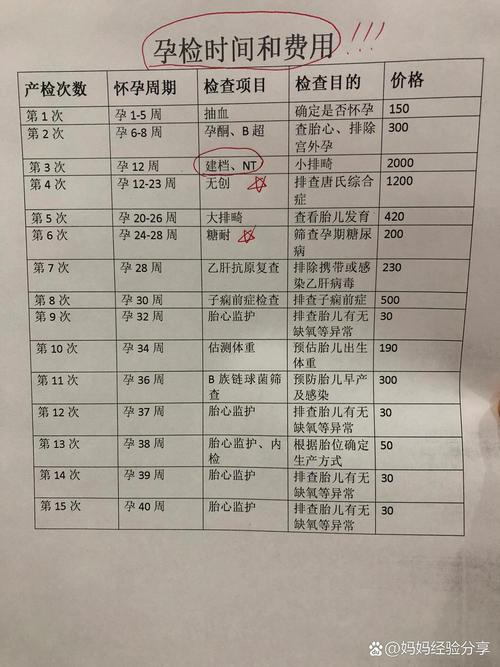 孕期费用