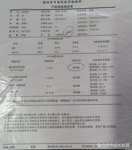 唐筛高风险